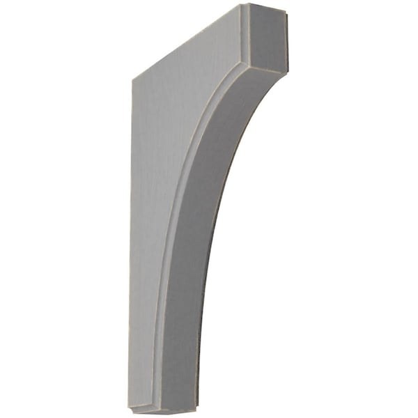 Ekena Millwork 1 3/4"W x 8"D x 12"H Clarksville Wood Vintage Decor Bracket, Pebble Grey BKTWD02X08X12CVPG - main
